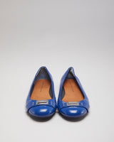 Marc Jacobs Blue Patent Ballet Pumps - UK4