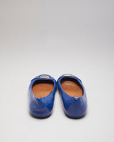 Marc Jacobs Blue Patent Ballet Pumps - UK4