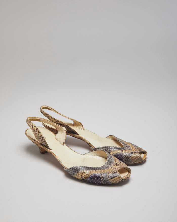 Prada Snake Kitten Heels - UK6