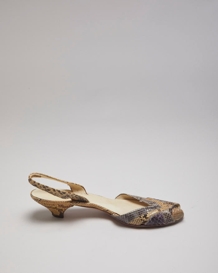 Prada Snake Kitten Heels - UK6