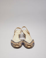 Prada Snake Kitten Heels - UK6