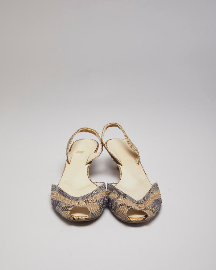 Prada Snake Kitten Heels - UK6
