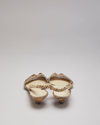 Prada Snake Kitten Heels - UK6