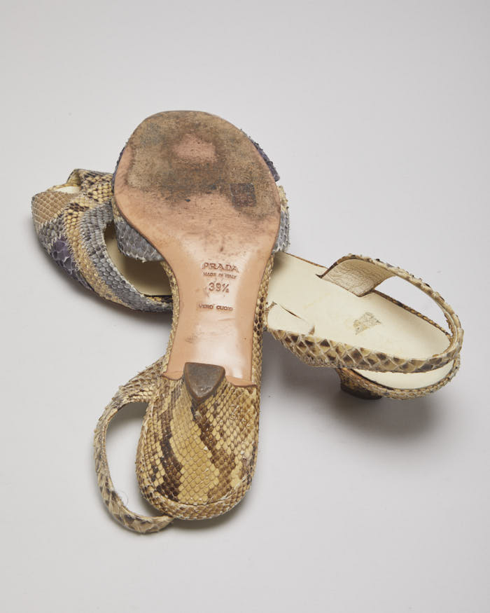 Prada Snake Kitten Heels - UK6