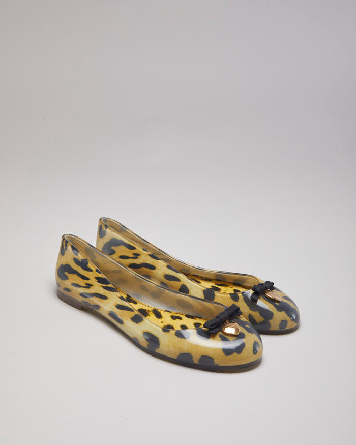 Dolce and Gabbana Leopard Print Ballet Pumps - UK8