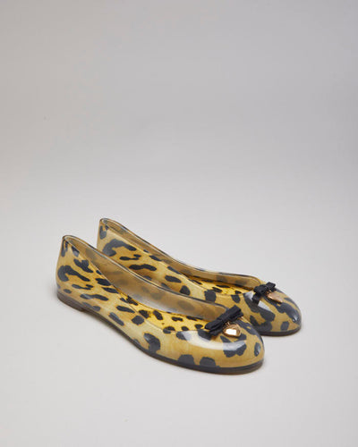 Dolce and Gabbana Leopard Print Ballet Pumps - UK8