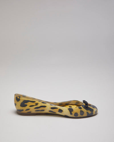 Dolce and Gabbana Leopard Print Ballet Pumps - UK8