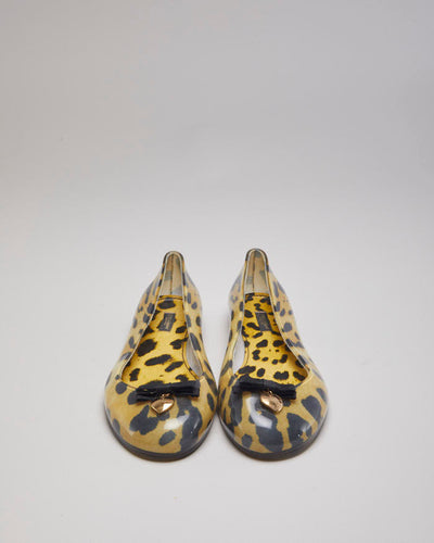 Dolce and Gabbana Leopard Print Ballet Pumps - UK8