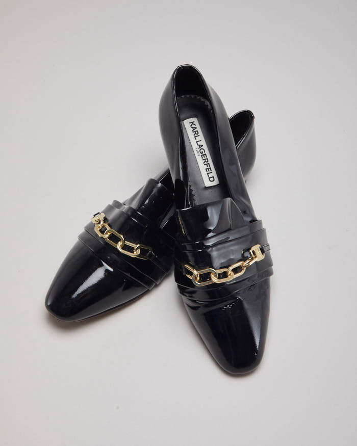 Karl Lagerfeld Black Nikki Loafers - UK5
