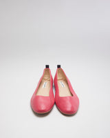 Karl Lagerfeld Paris Hot Pink Leather Ballet Pumps - UK10