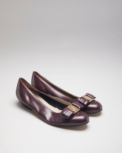 Salvatore Ferragamo Leather Ballet Pumps - UK4