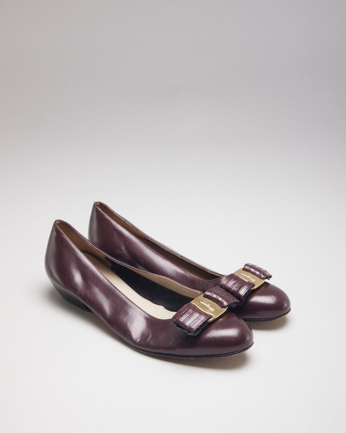 Salvatore Ferragamo Leather Ballet Pumps - UK4