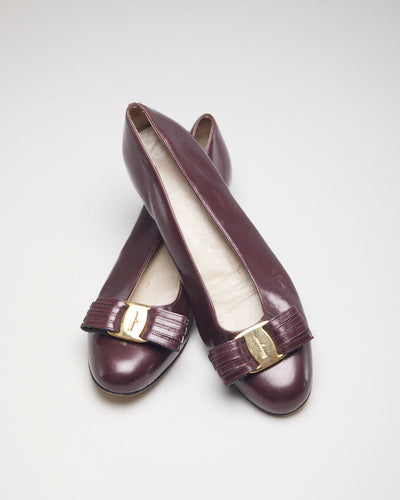 Salvatore Ferragamo Leather Ballet Pumps - UK4