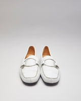 Tods White Leather Loafers - UK5