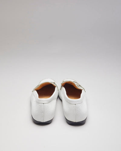 Tods White Leather Loafers - UK5