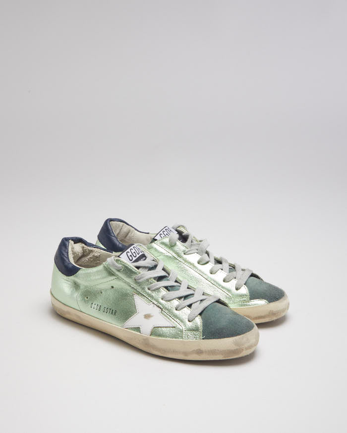Golden Goose Superstar Green Trainers - UK5