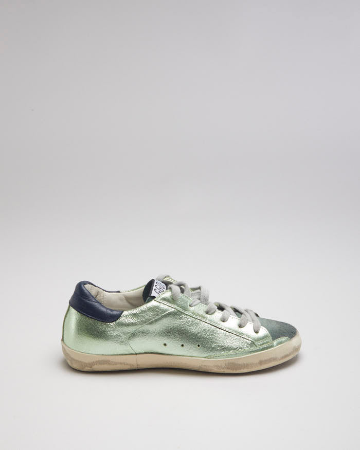 Golden Goose Superstar Green Trainers - UK5