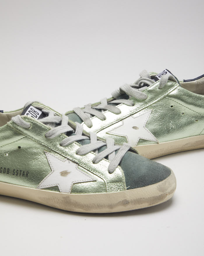 Golden Goose Superstar Green Trainers - UK5