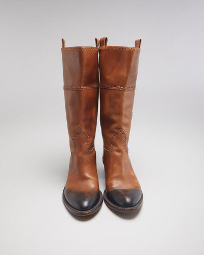 Gucci Leather Cowboy Boots - UK5