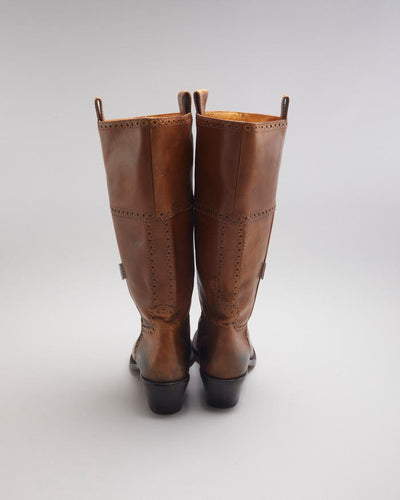 Gucci Leather Cowboy Boots - UK5