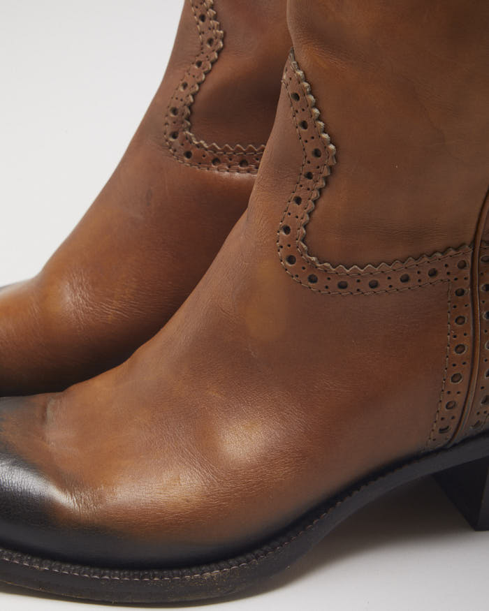 Gucci Leather Cowboy Boots - UK5