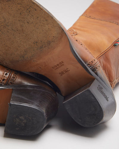Gucci Leather Cowboy Boots - UK5