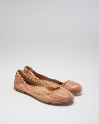 Frye Brown Leather Ballet Flats - UK6