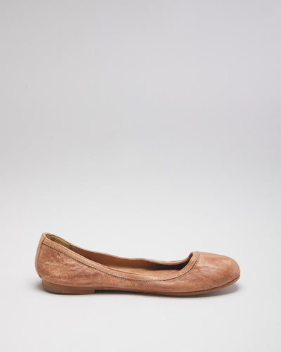 Frye Brown Leather Ballet Flats - UK6
