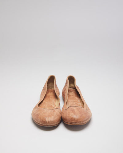 Frye Brown Leather Ballet Flats - UK6
