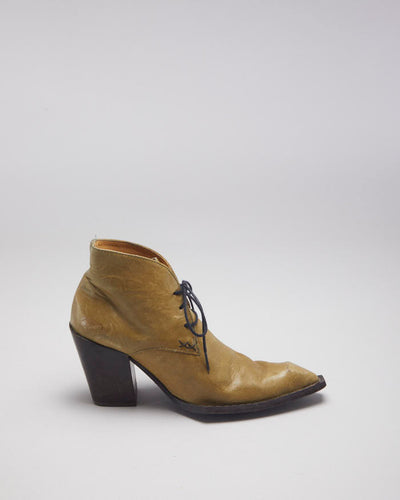 John Fluevog Green Lace Up Boots - UK6