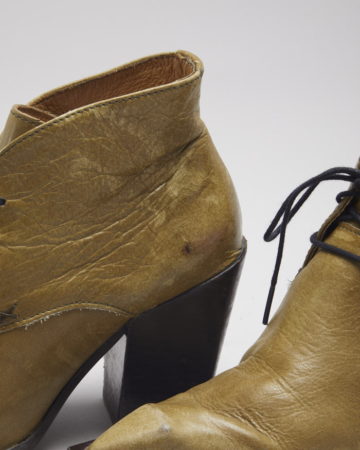 John Fluevog Green Lace Up Boots - UK6