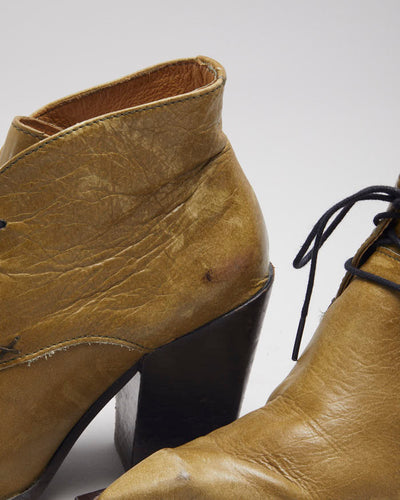 John Fluevog Green Lace Up Boots - UK6