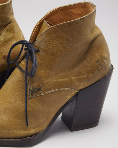 John Fluevog Green Lace Up Boots - UK6