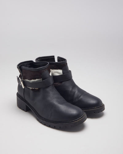 Fendi Cowhide Biker Boots - UK4