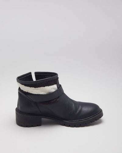 Fendi Cowhide Biker Boots - UK4