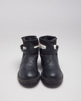Fendi Cowhide Biker Boots - UK4