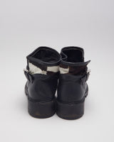 Fendi Cowhide Biker Boots - UK4
