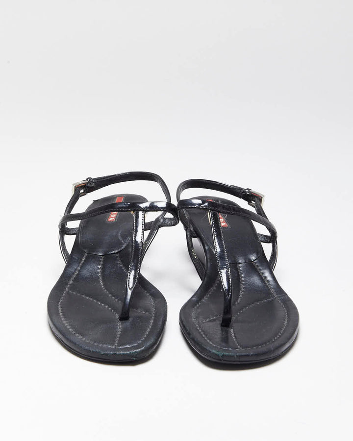 Prada Black Heeled Sandals - UK5 1/2