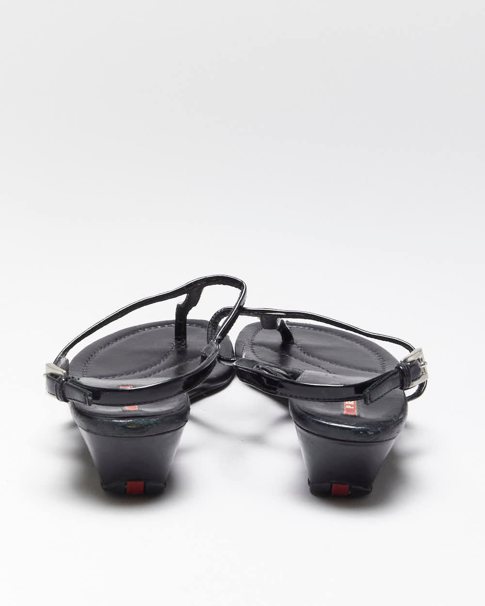 Prada Black Heeled Sandals - UK5 1/2