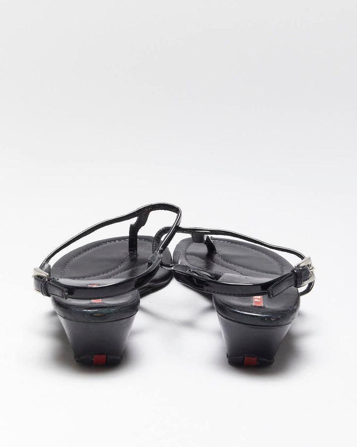 Prada Black Heeled Sandals - UK5 1/2