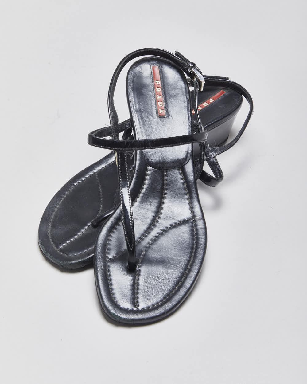 Prada Black Heeled Sandals - UK5 1/2