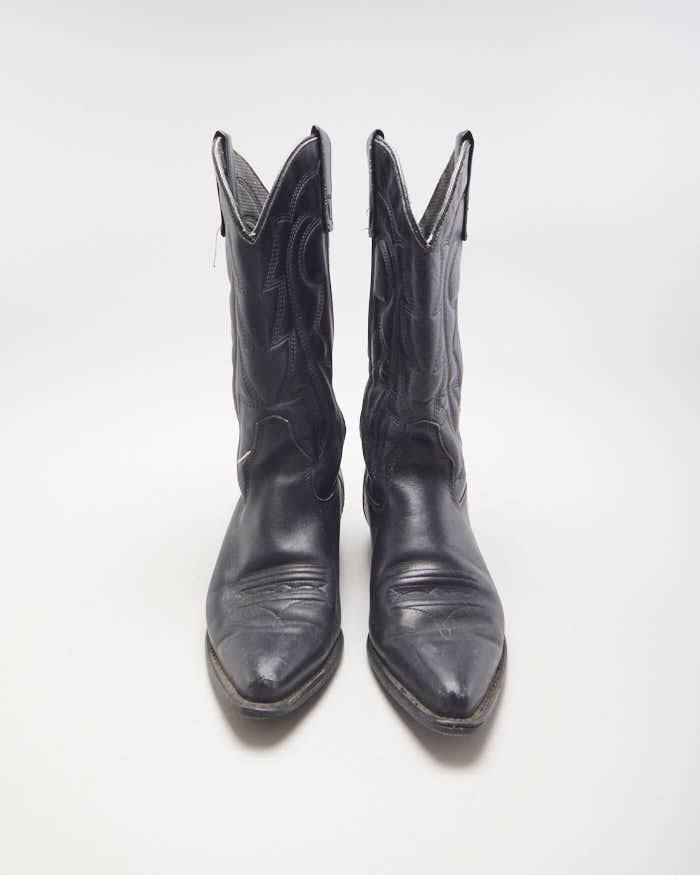 Vintage Capezio Black Cowboy Boots UK4