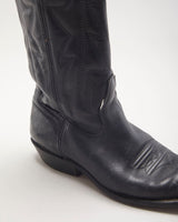 Vintage Capezio Black Cowboy Boots - UK4