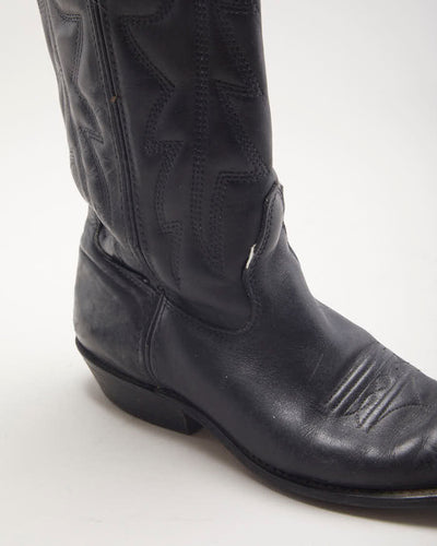Vintage Capezio Black Cowboy Boots - UK4