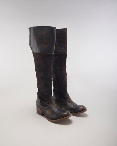 Vintage Freebird Pony Hair Leather Boots - UK4