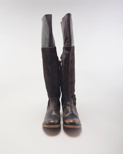 Vintage Freebird Pony Hair Leather Boots - UK4