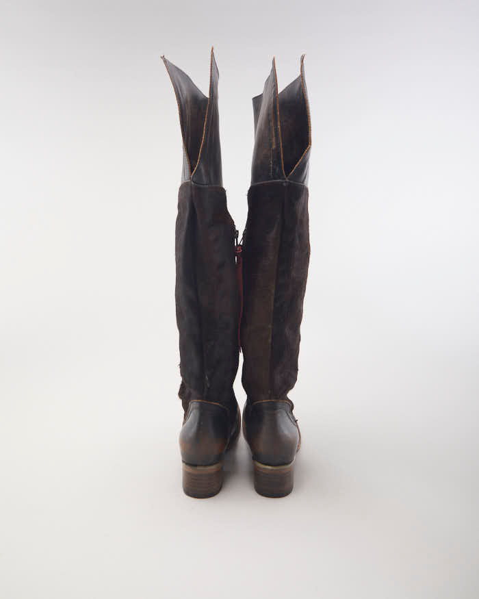 Vintage Freebird Pony Hair Leather Boots - UK4