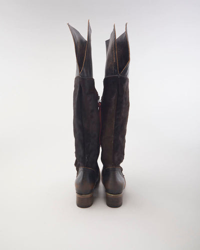 Vintage Freebird Pony Hair Leather Boots - UK4