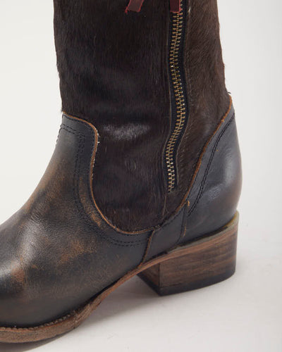 Vintage Freebird Pony Hair Leather Boots - UK4