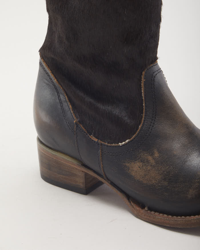 Vintage Freebird Pony Hair Leather Boots - UK4